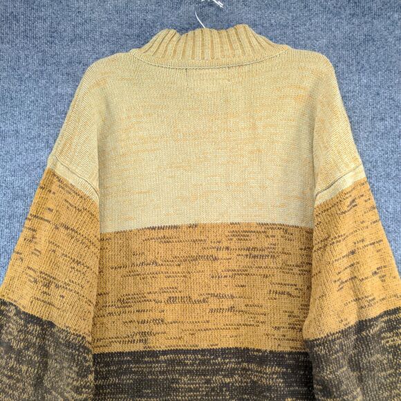 The Rugged Wear Men's 1/4 Zip Knit Sweater Brown Ombre XL Long Sleeve Acrylic - Picture 6 of 11